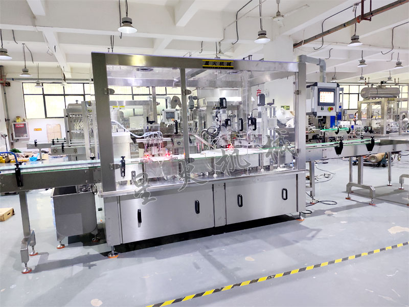 全自动化学试剂瓶灌装旋盖一体机实拍图